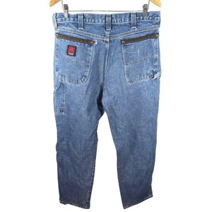 Y2K Riggs by wrangler Workwear rugged utility work carpenter denim jeans 36x34